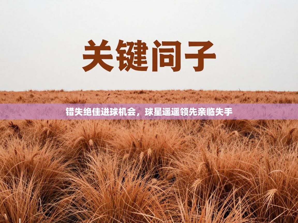 错失绝佳进球机会，球星遥遥领先亲临失手  第1张